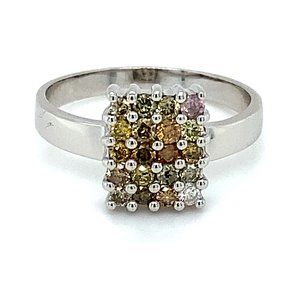 Fancy Colored Diamonds 1.00ct Solid 14K Gold Ring